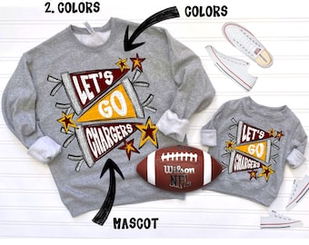 Custom School Spirit PNG |  | Doodle, Banner, Pennant, Stars, Mascot, Personalize, Customize | Sublimation | Instant Download | DIGITAL