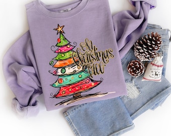 Oh Christmas Tree PNG | Christmas Tree Sublimation Design | Whimsical Holiday Design | Retro Christmas Art | 300 DPI Digital Download
