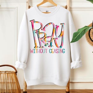 Christian Pray PNG | Faith, Doodle Letters, Christian, God, Pray Without Ceasing, Prayer | Instant Downloadable, Sublimation | DIGITAL