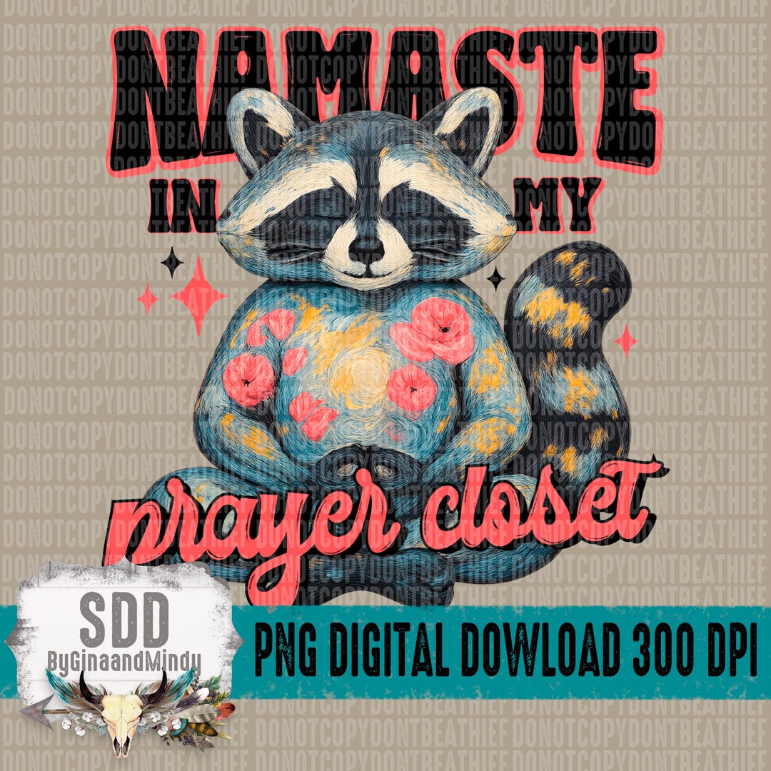 Christian PNG | Trendy, Raccoon, Meditating, Floral, Jesus, God, Faith ...