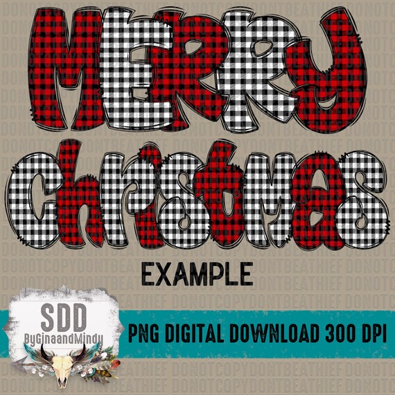 バッファローチェック柄の落書きアルファ PNG バンドルセット | 落書き