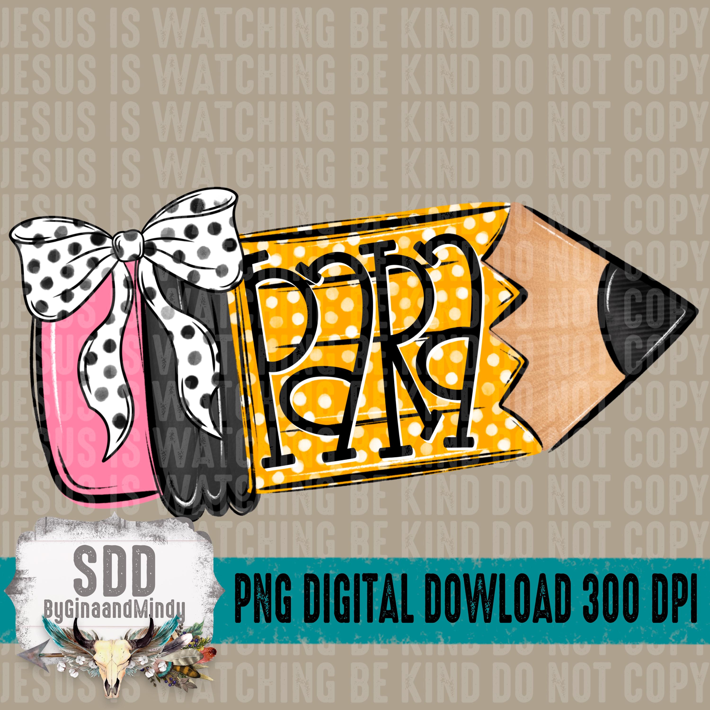 PARA PNG | Trendy, Back to School, Grade, Elementary, Pencil, Doodle, School, Youth, Bow, Girl, paraprofessional | DIGITAL Download
