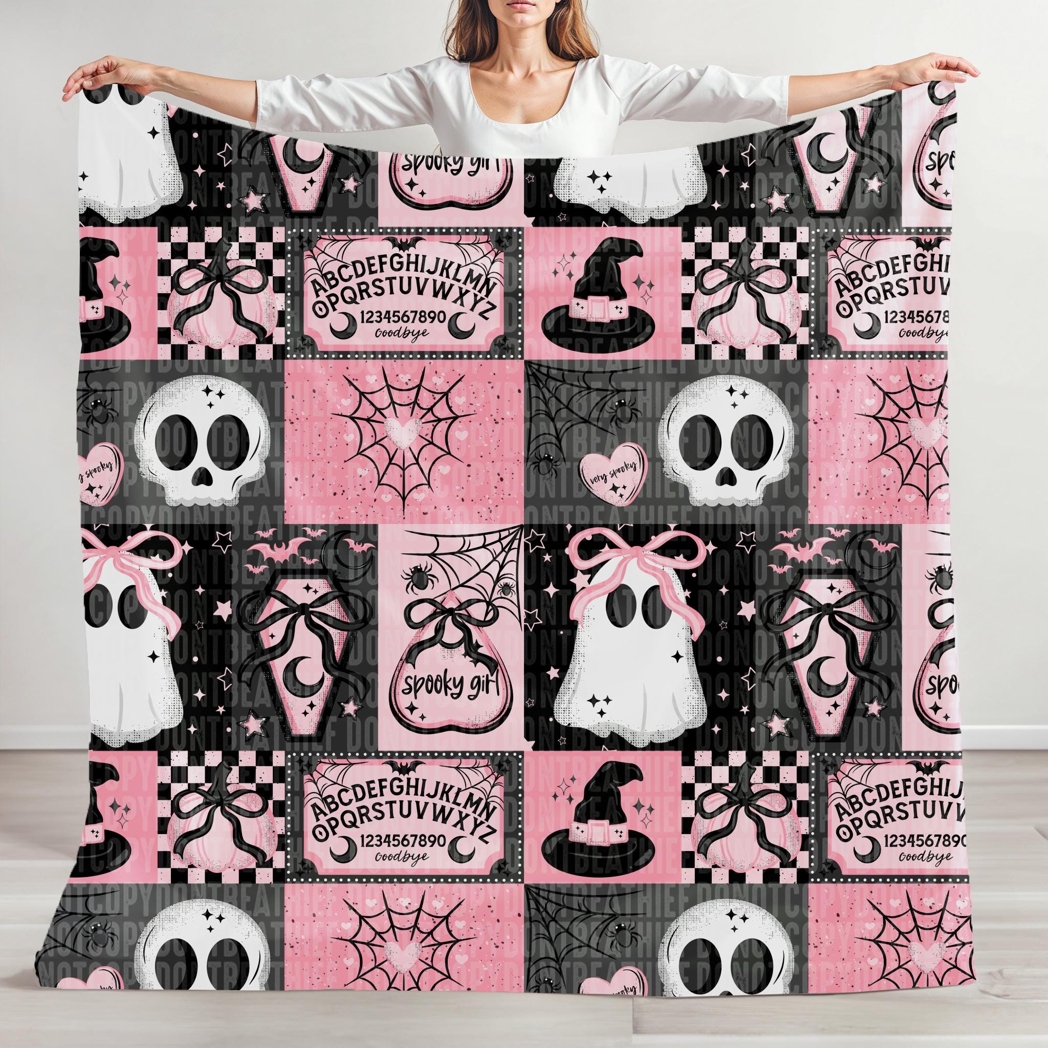 Patchwork Ghost Pattern Spooky Patchwork Seamless PNG | Checkered, Trendy, Ghost, Halloween ...