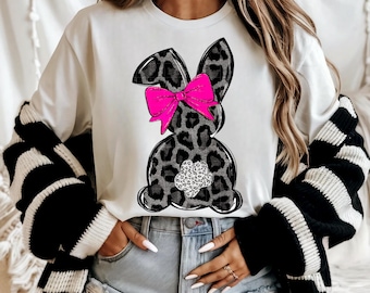 Leopard Easter Bunny PNG | Spring, Leopard, Bow, Easter, Bunny, Girl, Easter Bunny | Sublimation Download | Instant Download | DIGITAL
