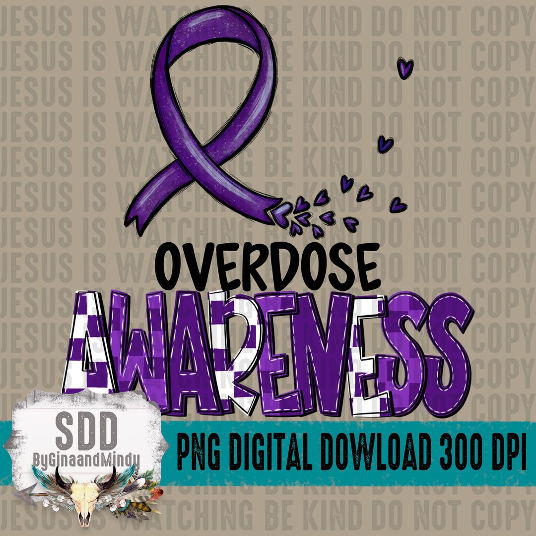 Overdose Transparent Overdose Awareness Bundle PNG | Trendy, Checkered, Checker, Purple ...