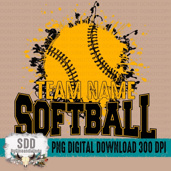 Custom Softball Team PNG | School, Team, Fall, Sport, Spirit, Softball, Customizable | Personalization | DIGITAL