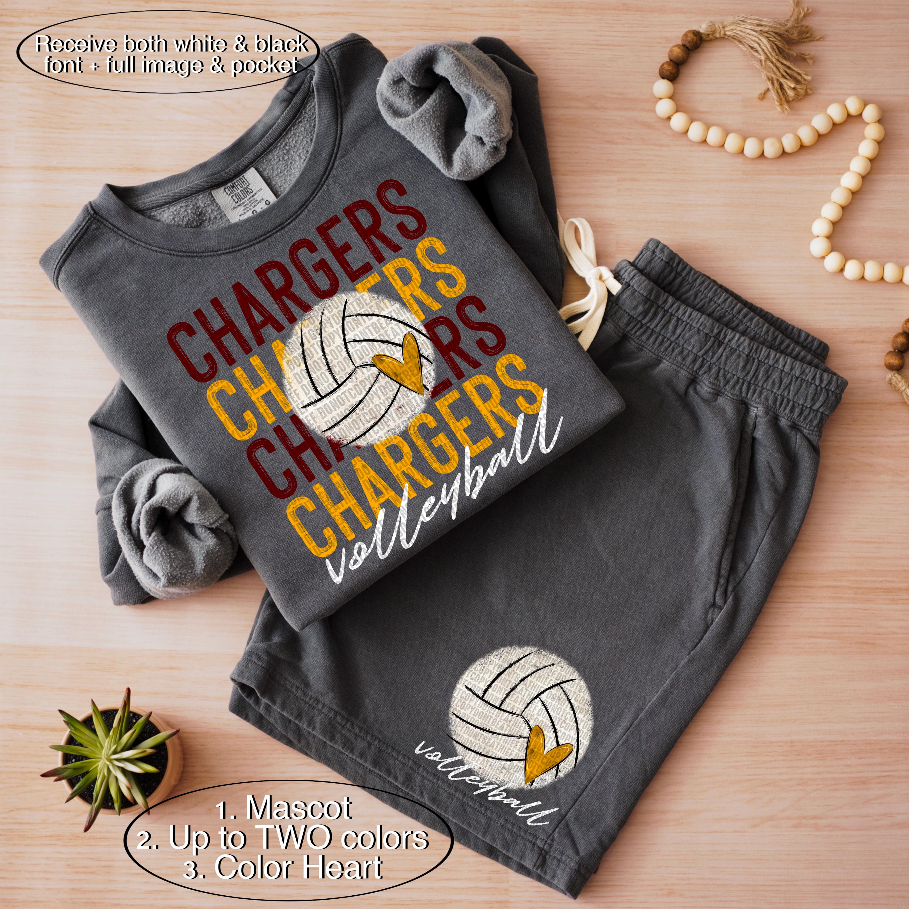 PNG de espíritu escolar personalizado / Moderno, Voleibol, Deporte, Desgastado, Mascota, Personalizar, Personalizar, Paquete, Voleibol / Sublimación / DIGITAL