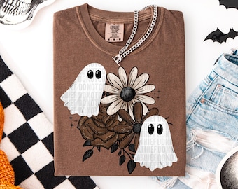 Fall Ghost PNG | Trendy, Floral, Florals, Flower, Flowers, Autumn, Spooky, Halloween | Sublimation | DIGITAL