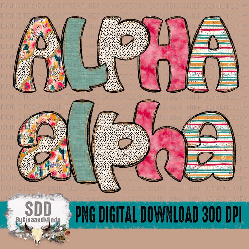 Stripes Alpha Pattern Chunky Fall Floral Alpha PNG Bundle Set | Doodle Letter, Letters, Fall ...