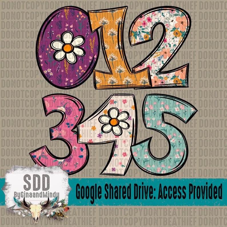 Wildflower Whimsy Doodle Alpha PNG Bundle Set | Doodle Letters, Dots ...