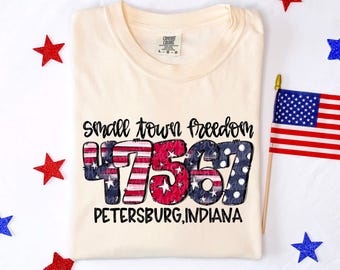 Small Town Freedom Zip Code PNG | Personalize, Customize, Custom, Zip Code, Holiday, Holidays, Doodle Letters, 4th, Fourth, July | DIGITAL