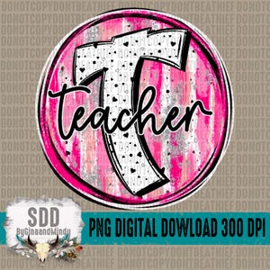 Valentijnskaart voor leraar | penseelstreken, hart, harten, valentijn, naam | Sublimatie downloaden | Direct te downloaden | DIGITAAL