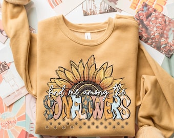 Finde mich unter den Sonnenblumen PNG | Trendy, Gekritzel Buchstaben, Blumen, Sommer, Frühling | Sublimationsdruck | DIGITALER Download