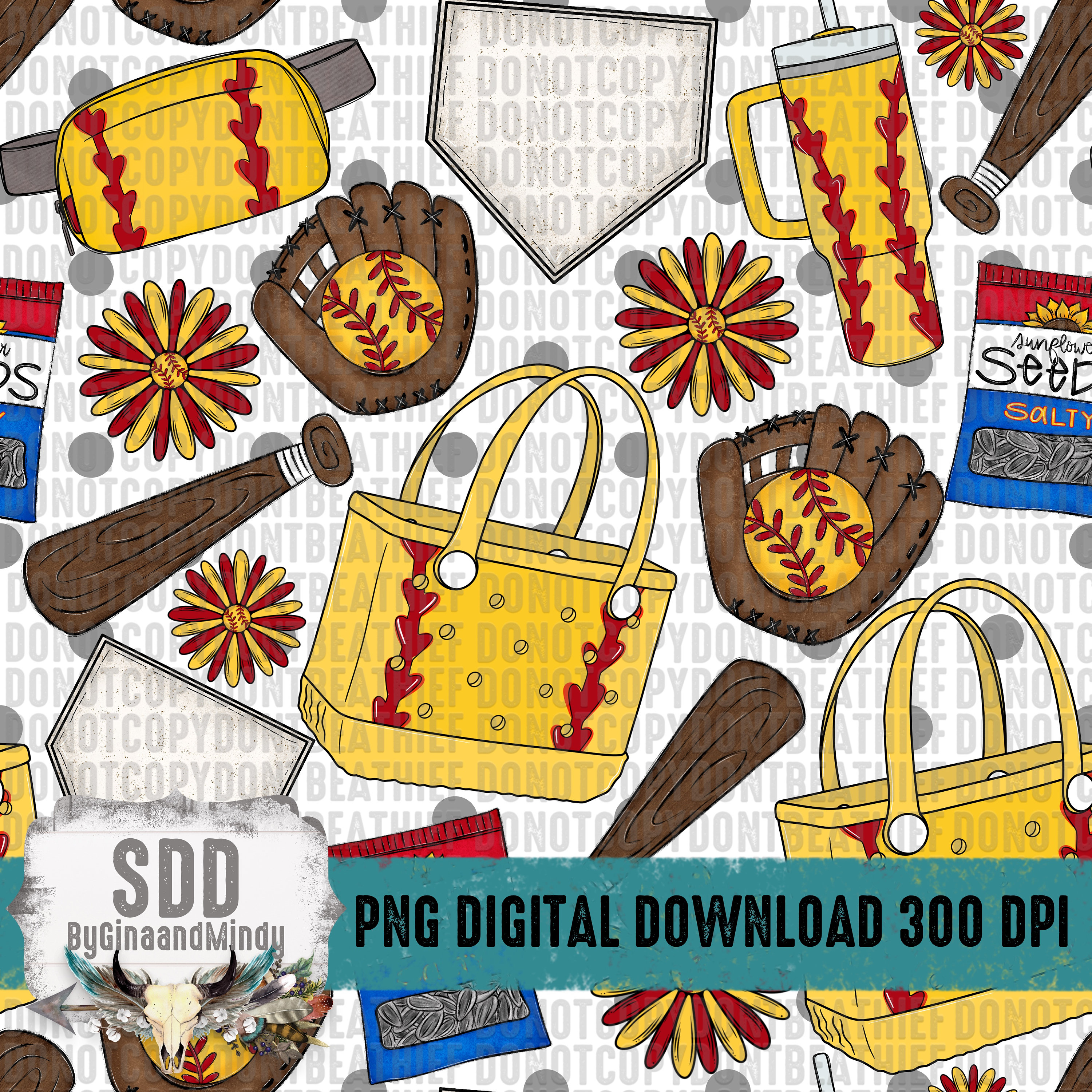 Softball Seamless Bundle PNG | Ball, Sport, Spirit, Sports, Pattern | Download | Instant Downloadable | Sublimation | DIGITAL