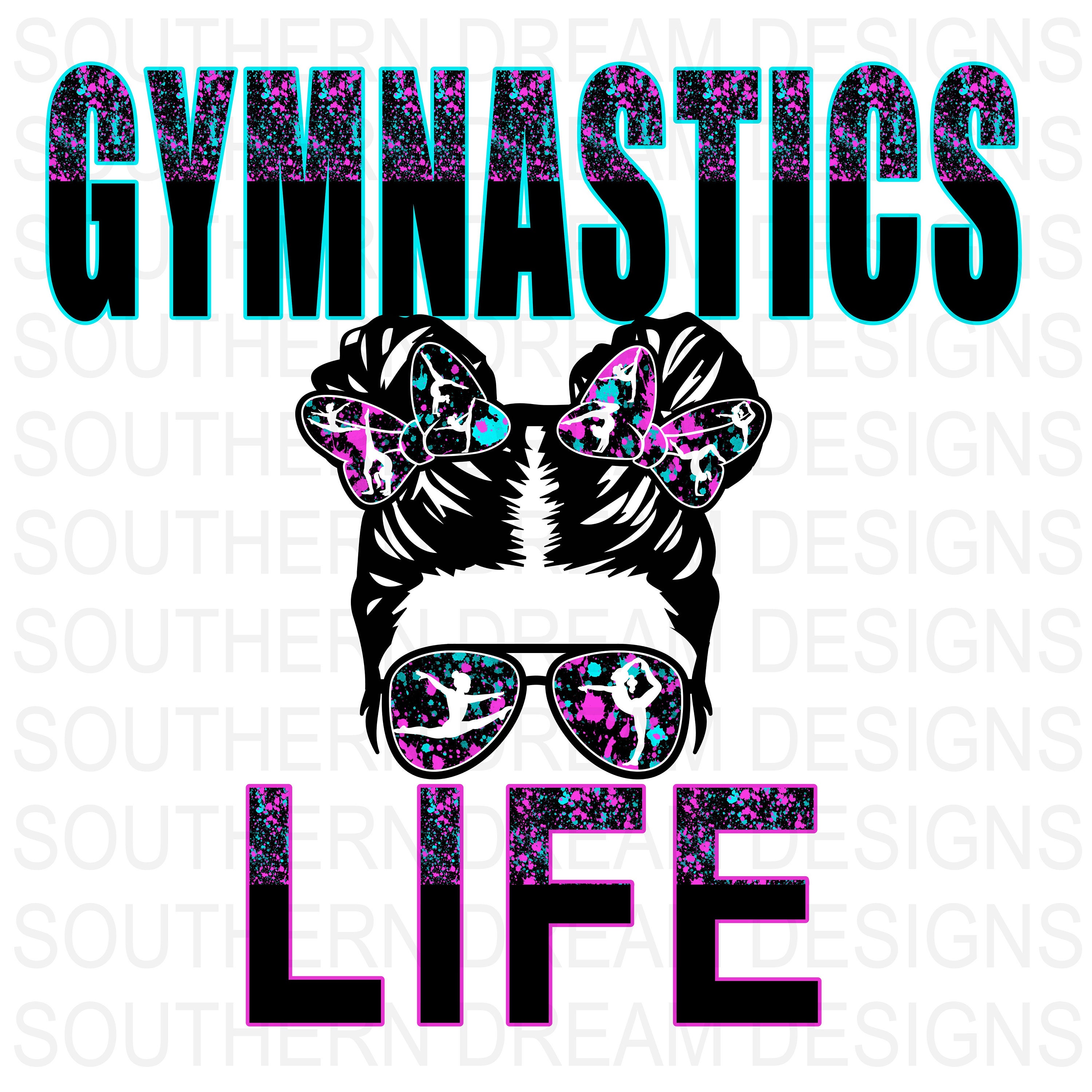 Blue Gymnastics Silhouette Poster for Sale by DoodlesnNoodlez