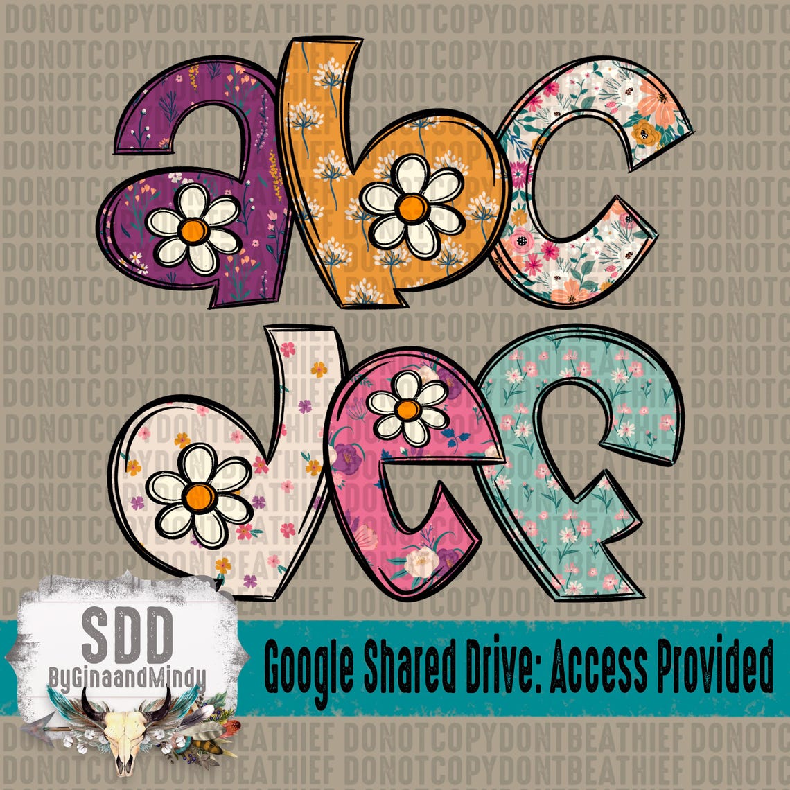 Wildflower Whimsy Doodle Alpha PNG Bundle Set | Doodle Letters, Dots ...