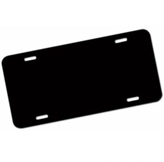 Blank black/white Aluminum License Plate 6x12 Etsy