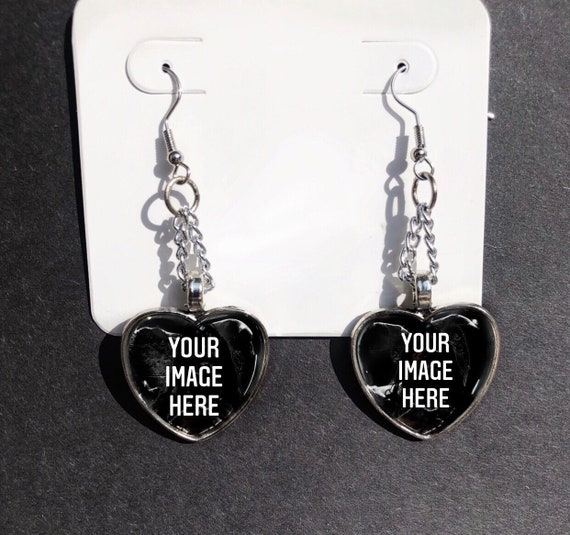 Custom Made Heart Earrings - Etsy