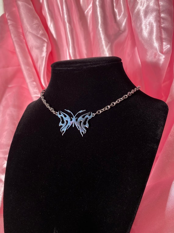 Butterfly choker stainless steel