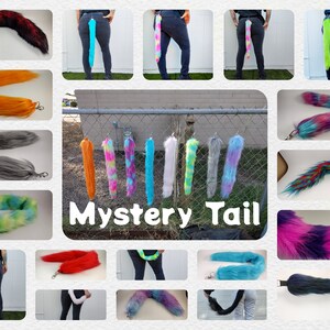 Mystery Clip-On Fun Fuzzy Faux Fur Tail for kids & adults (multiple sizes available)