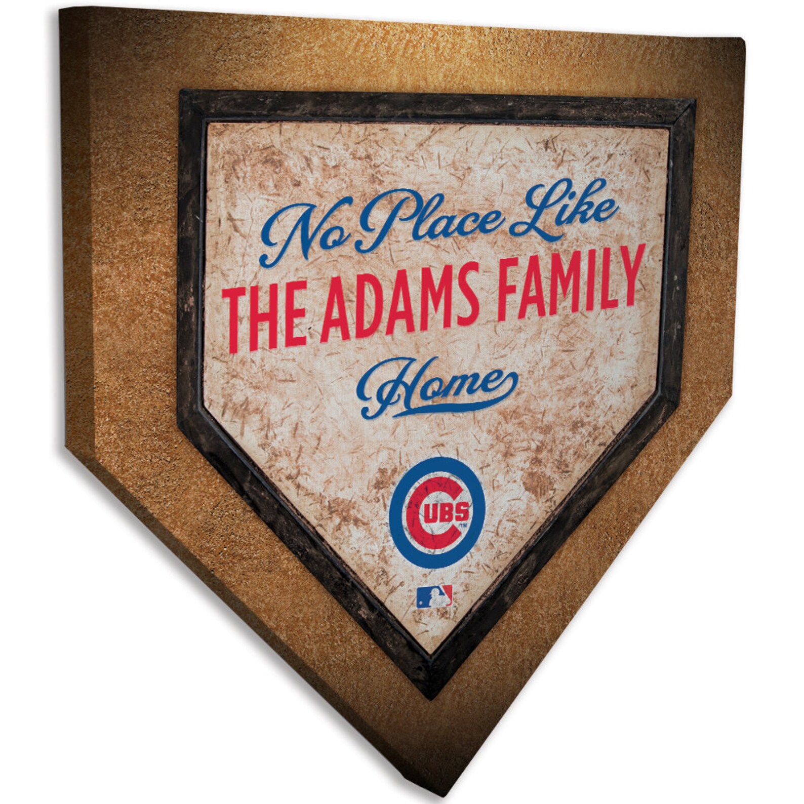 PERSONALIZED Chicago Cubs Canvas Home Plate No Place Like Etsy