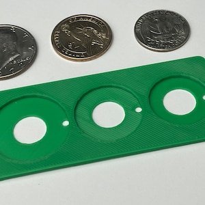 3d Printed Coin centering tool to work with 9pc Punch and Die Set 1/2 inch punch - Dollar / Half Dollar / Quarter coin