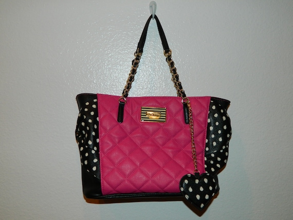 Betsey Johnson Vintage Quilted Leather Tote