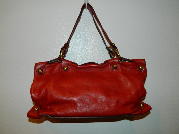 Frye Vintage Red Leather Satchel