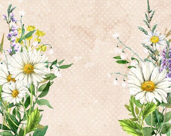 Daisy Dream digital Junk journal kit printable Flower For Sale Journal Supplies