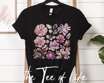 Wildflower Tshirt, Wild Flowers Shirt, Floral Tshirt, Flower Shirt, Gift for Women, Best Friend Gift Shirt, Nature Lover Shirt, Flower Shirt