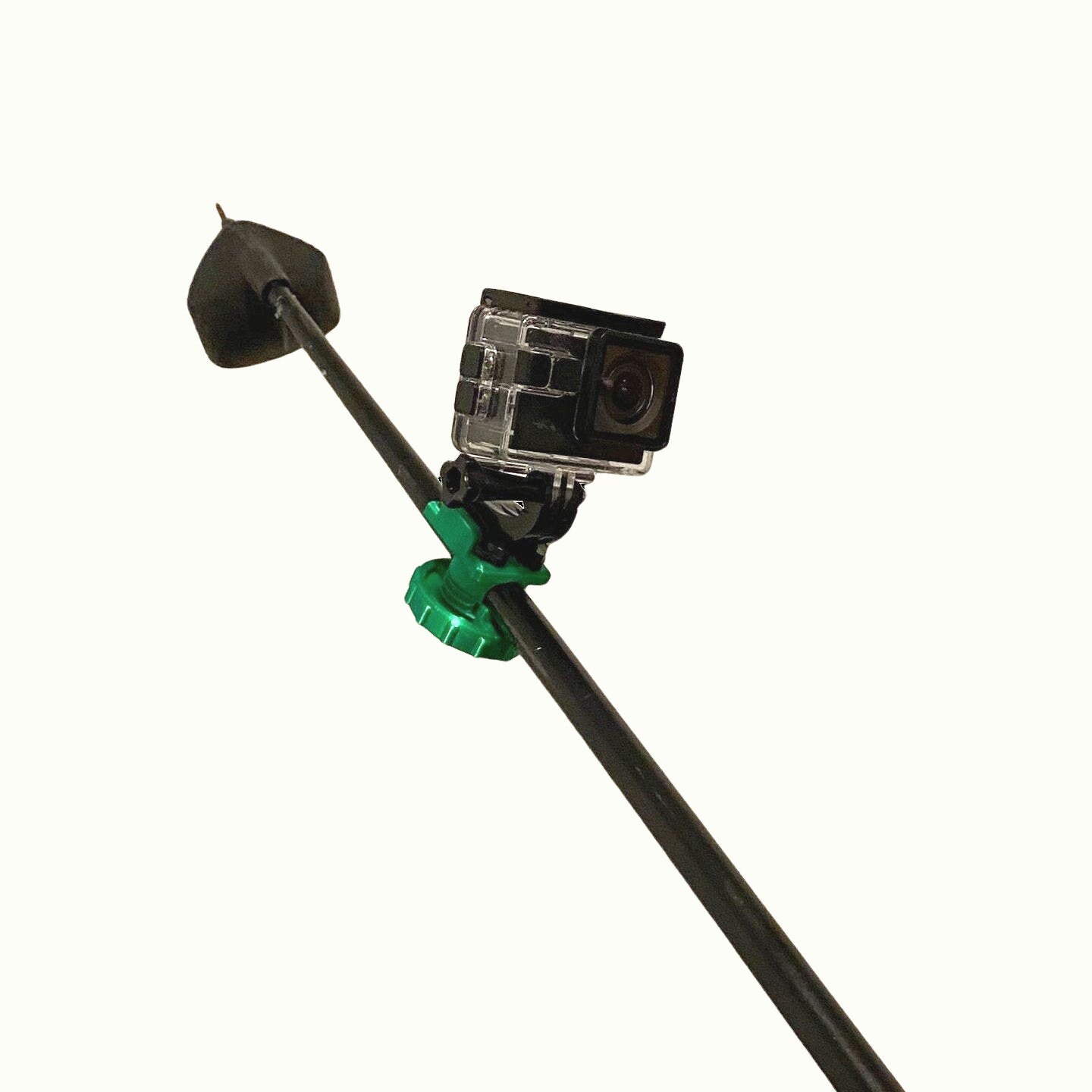 Ski pole store camera mount