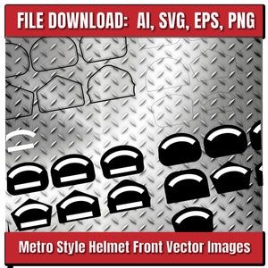Fire Department Metro Style Helmet Shield Vector Pack