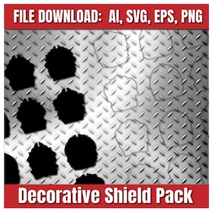 Decorative Fire Helmet Shield Pack