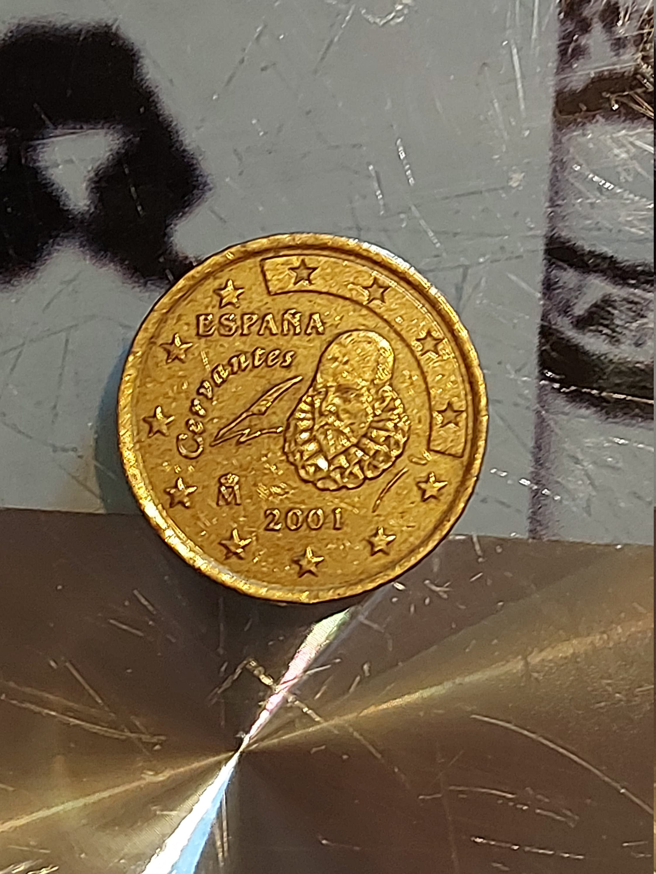 Rare Spanish coin 50 cents 2001 Etsy