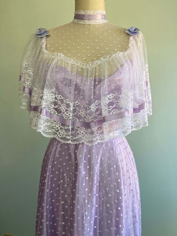 Handmade / Gunne Sax Style / Purple / lilac / lac… - image 3