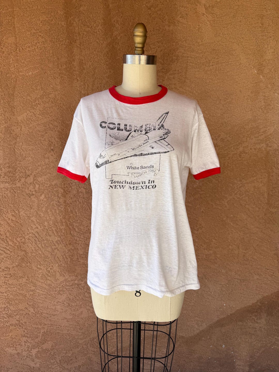 Vintage 1982 NASA Space Shuttle Columbia Ringer Tee | White Sands STS-3 ...