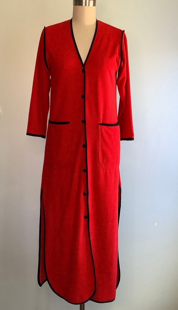 Bill Tice / Red & Black / Vintage Nightgown