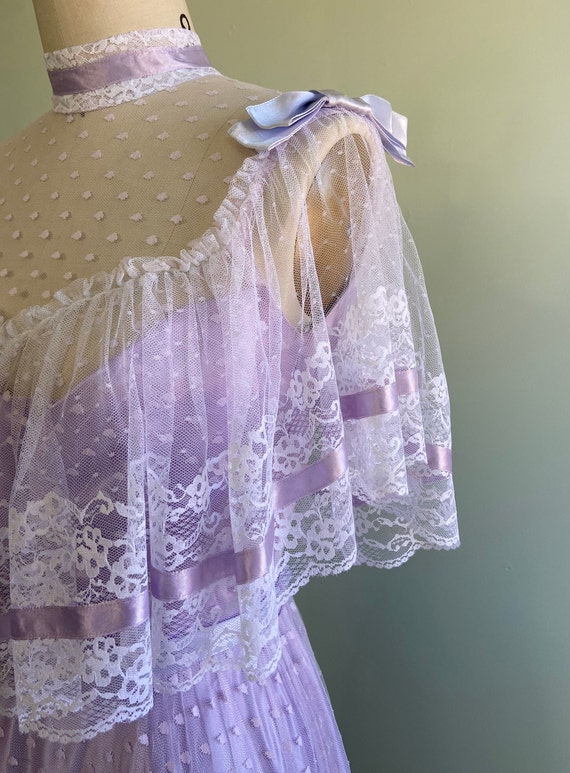 Handmade / Gunne Sax Style / Purple / lilac / lac… - image 9