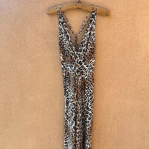 Vanity Fair Leopard Print Lingerie Jumpsuit 1960s