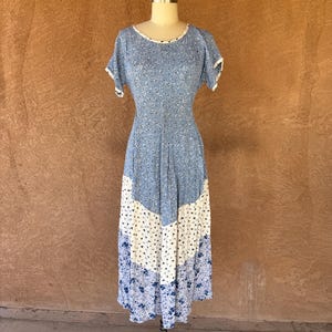 Blue and White Floral Dress Short - Etsy Blue and White Floral Dress Short - Etsy