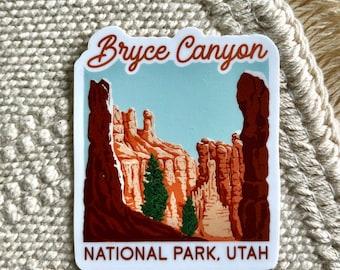 Bryce Canyon Sticker, Bryce Canyon National Park Sticker, Bumper Sticker, Utah Sticker, Waterproof Sticker, Utah Car Decal, Hiking Sticker