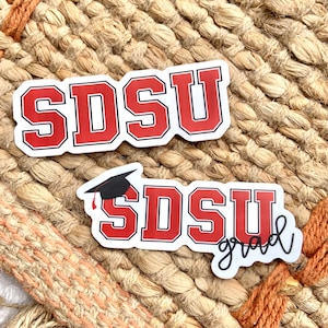 SDSU, sdsu Sticker, sdsu Alumni Sticker, sdsu Graduation, San Diego State, sdsu Car Sticker, San Diego State Sticker, sdsu merch, sdsu alum