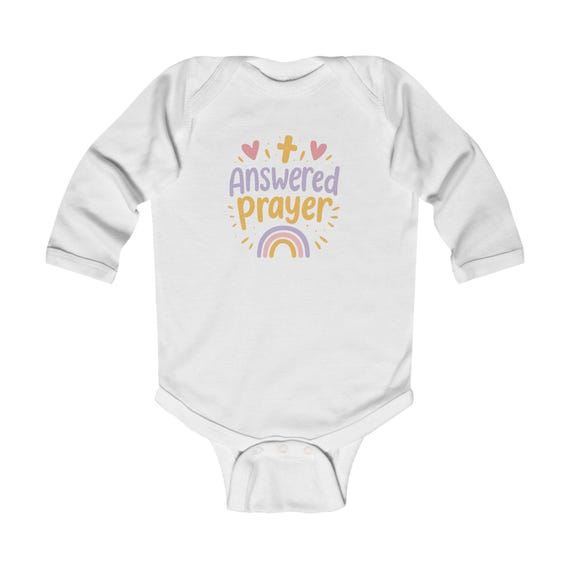 Infant Long Sleeve Baby Bodysuit Answered Prayer