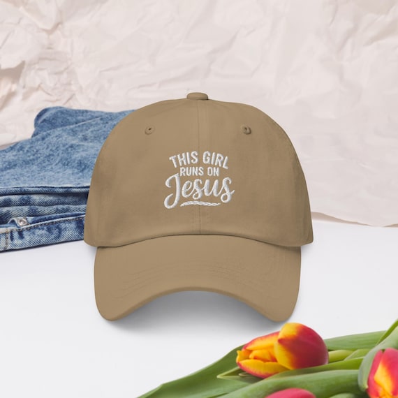 This Girl Runs On Jesus Christian Hat | Embroidered Cap | Unisex