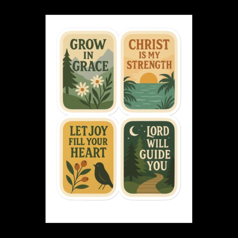 Grow in Grace Christian Sticker Sheet | Multiple Sticker Designs ...