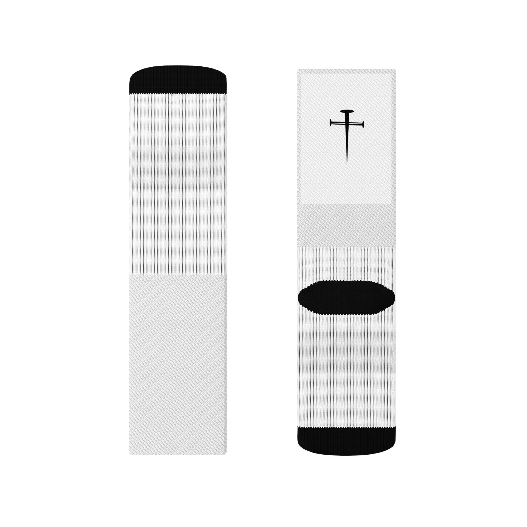 thumbnail interactive-video image 1 of Men's Bibles And Cross & Fish Symbols Crew Dress Socks (Black 1 of 9