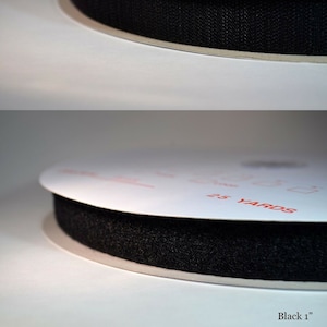 Stick-on Hook and Loop Fasteners 25 Yard Roll Color: Black / White