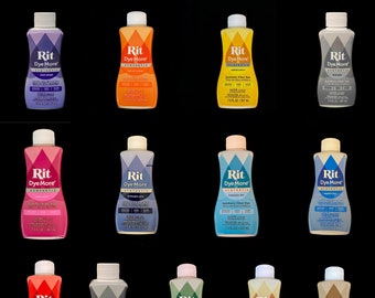 RIT LIQUID DYEMORE, For synthetics: Polyester, Nylon, Acrylic - Multiple Colors