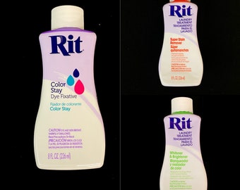 RIT LAUNDRY TREATMENT: Stain remover, Whitener, Color Stay (For dyes)