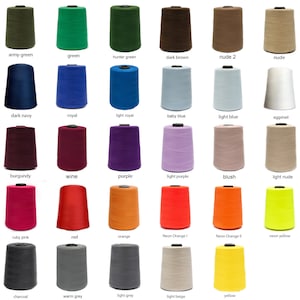 100% Polyester Tex 27 Sewing Thread 10,000 Yards - Various Colors